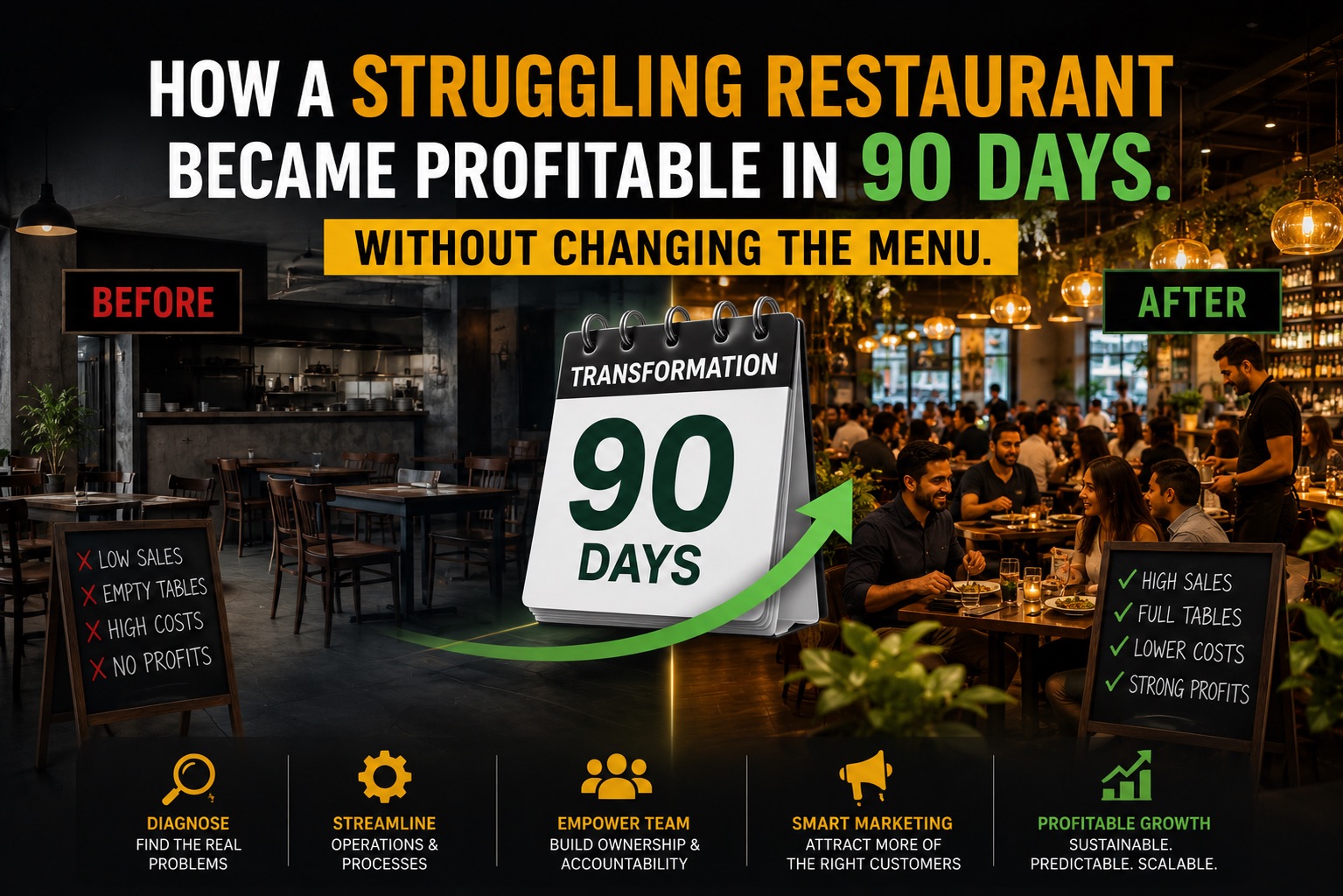 How a Struggling Restaurant Became Profitable in 90 Days. Without Changing the Menu.